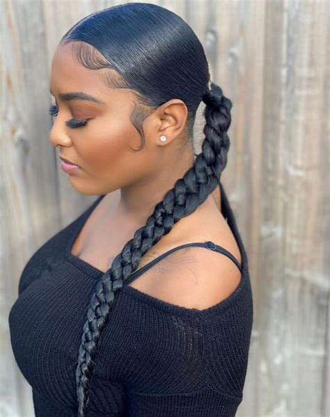 sleek ponytail with braiding hair|sleek ponytails with weave.